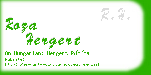 roza hergert business card